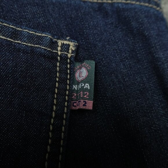 Lapco Fr Jeans Womens 16 Blue Workwear Contoured Waistband Mid Rise Boot Cut - Picture 7 of 14